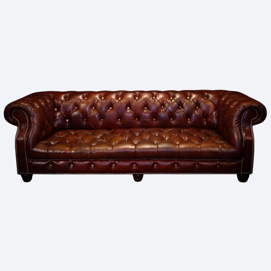 Oxford Leather Large Sofas Vegabond Red