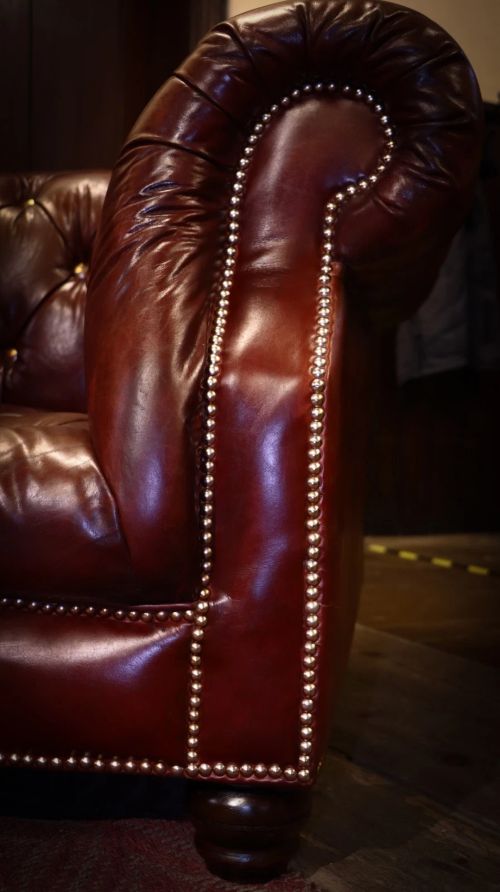 Sublime Pair Timothy Oulton Bensington Oxford Leather Large Sofas Vegabond Red - Image 6