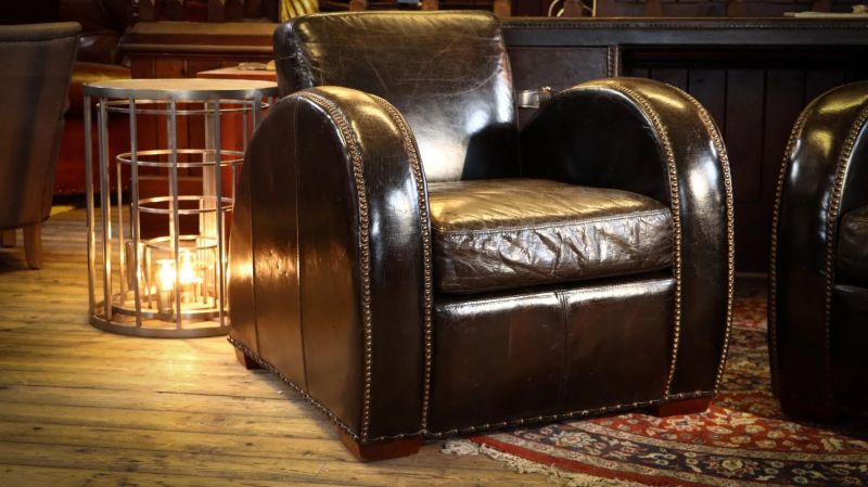 Sublime Pair Timothy Oulton Rockefeller Leather Armchairs Cigar Club RARE - Image 12