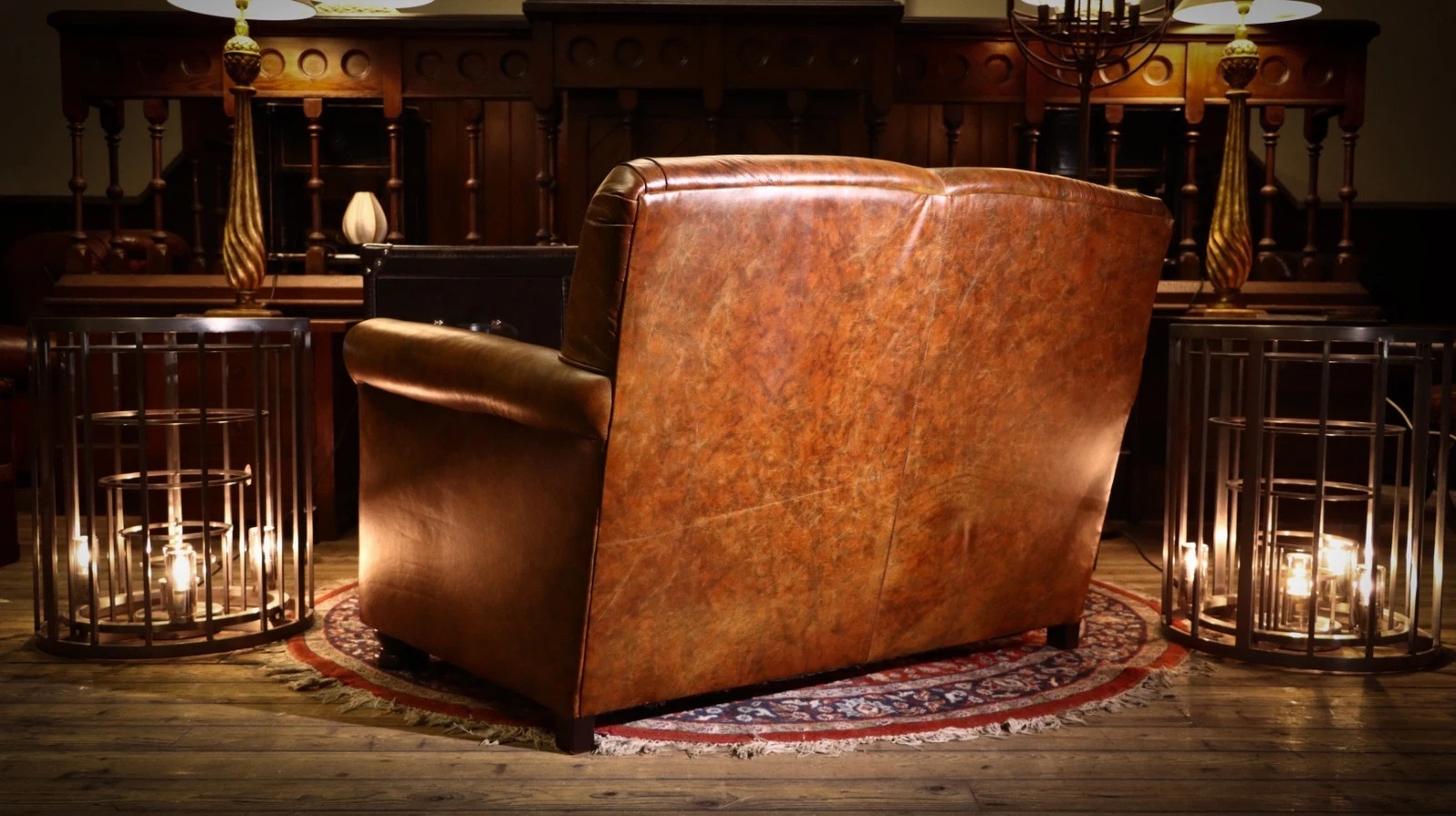 Stunning Tetrad Prince Midi 2 Seater Leather Club Small Sofa Brompton Tan - Image 26