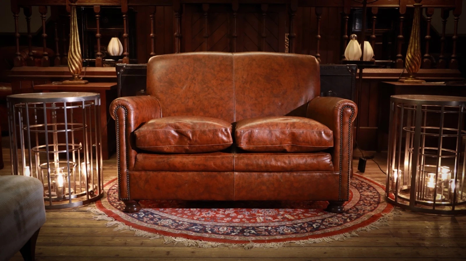 Stunning Tetrad Prince Midi 2 Seater Leather Club Small Sofa Brompton Tan - Image 35