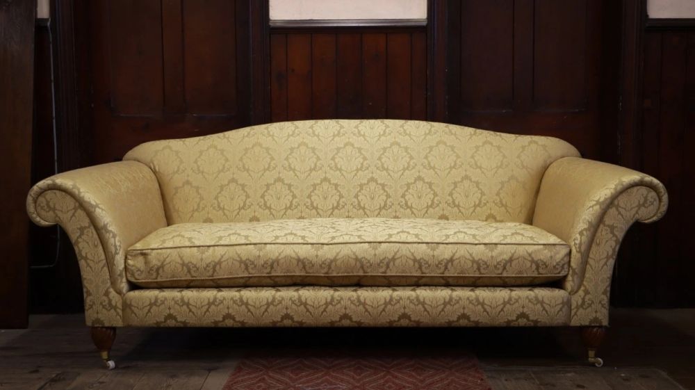 Duresta Art Forma 3 Seater Sofa Beige Gold Damask part of Set rrp£3000 - Image 20