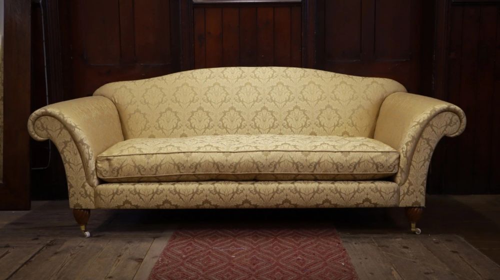 Duresta Art Forma 3 Seater Sofa Beige Gold Damask part of Set rrp£3000 - Image 19