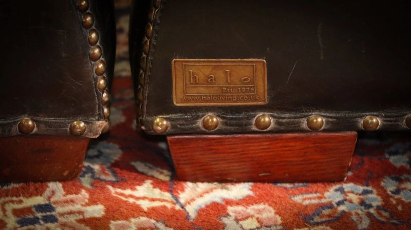 Sublime Pair Timothy Oulton Rockefeller Leather Armchairs Cigar Club RARE - Image 8