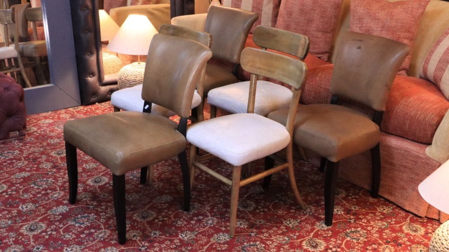 Superb Timothy Oulton Mimi & Sansa Leather Dining Chairs x 6 Delivery Availabl - Image 5