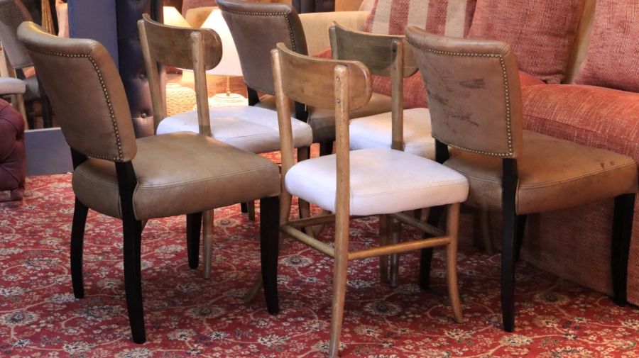 Superb Timothy Oulton Mimi & Sansa Leather Dining Chairs x 6 Delivery Availabl - Image 4