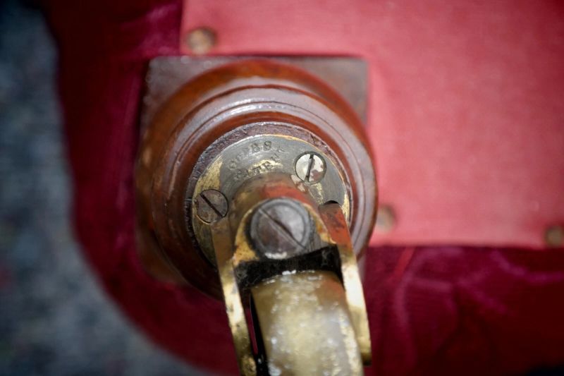 A Howard & Sons buttoned open armchair in Heavy Burgundy Fabric - Image 11