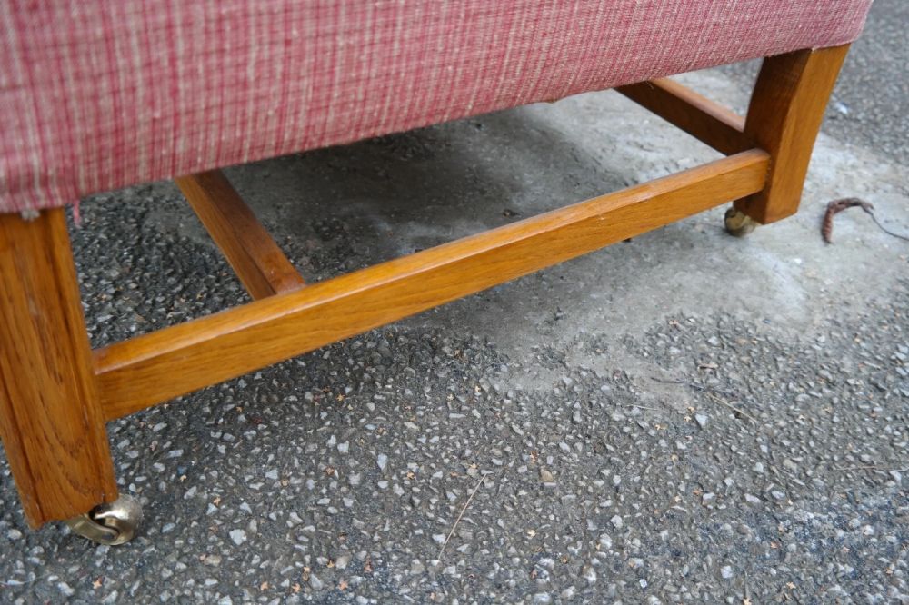 Sublime Howard And Sons Duke Wing Club Library Armchair Coral Waffle Fabric - Image 7