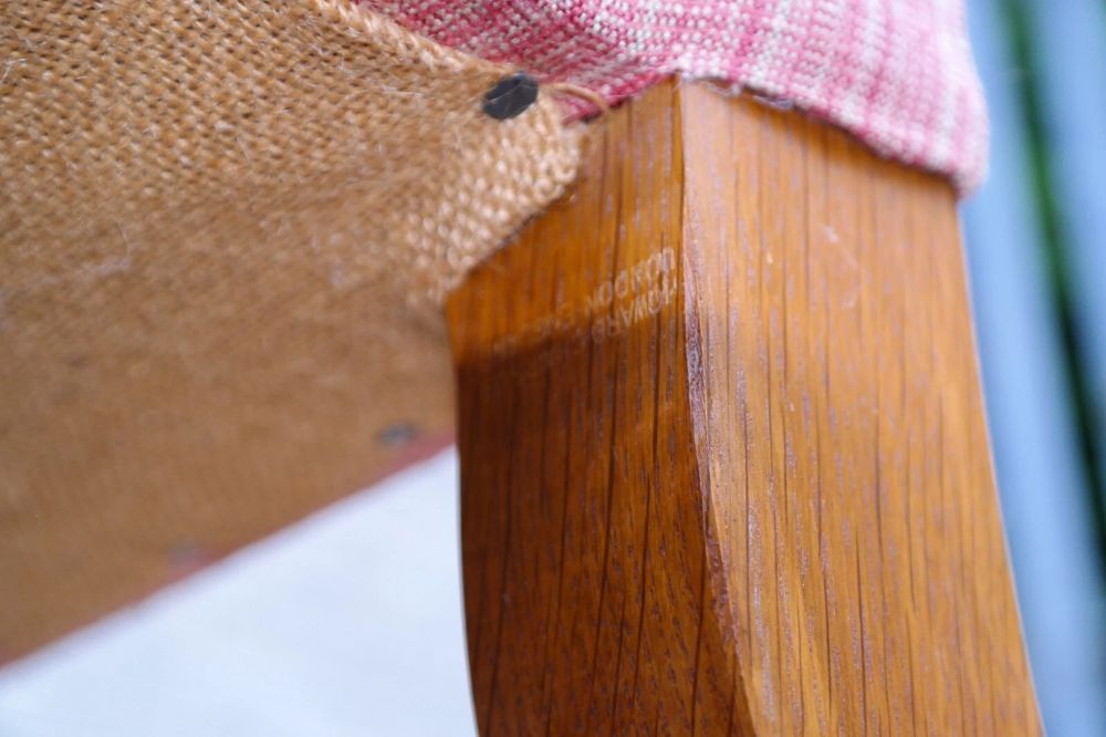 Sublime Howard And Sons Duke Wing Club Library Armchair Coral Waffle Fabric - Image 16