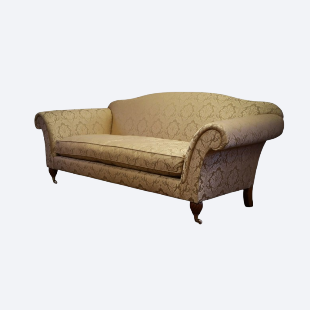 Duresta Art Forma 3 Seater Sofa Beige Gold Damask part of Set rrp£3000 - Image 2