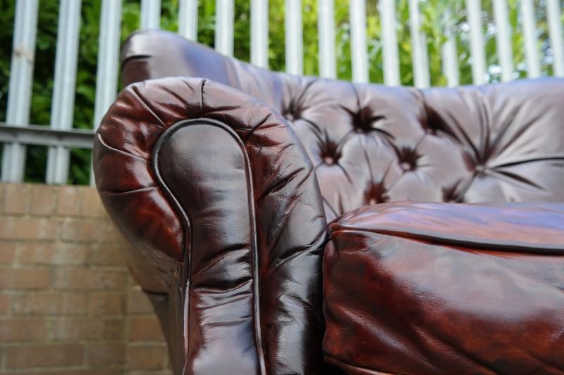 Restoration Hardware Writers Henredon Leather Armchair Antique brown - Image 14