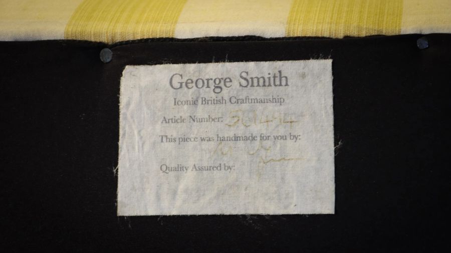 Super George Smith Standard Signature Large Armchair Sanderson Gingham Fabric - Image 22