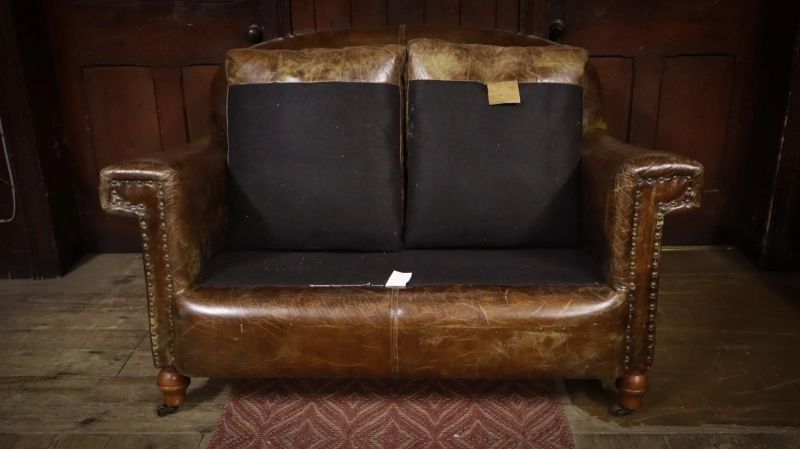 Truly Stunning Timothy Oulton Halo Leather Sofa Antique Whisky Tan Very Rare - Image 12
