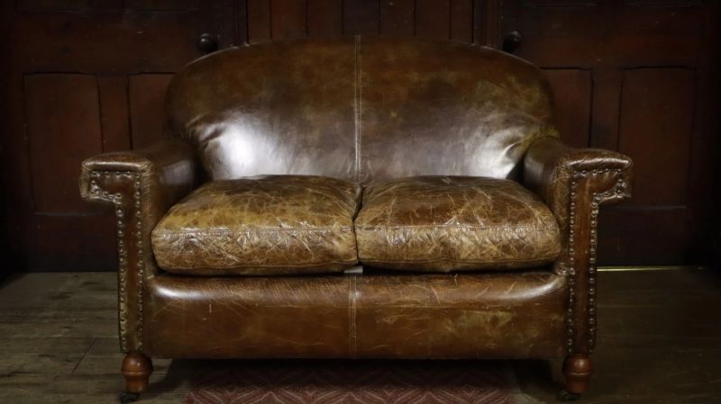 Truly Stunning Timothy Oulton Halo Leather Sofa Antique Whisky Tan Very Rare - Image 11
