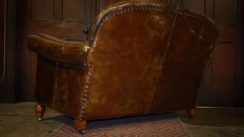 Truly Stunning Timothy Oulton Halo Leather Sofa Antique Whisky Tan Very Rare - Image 9