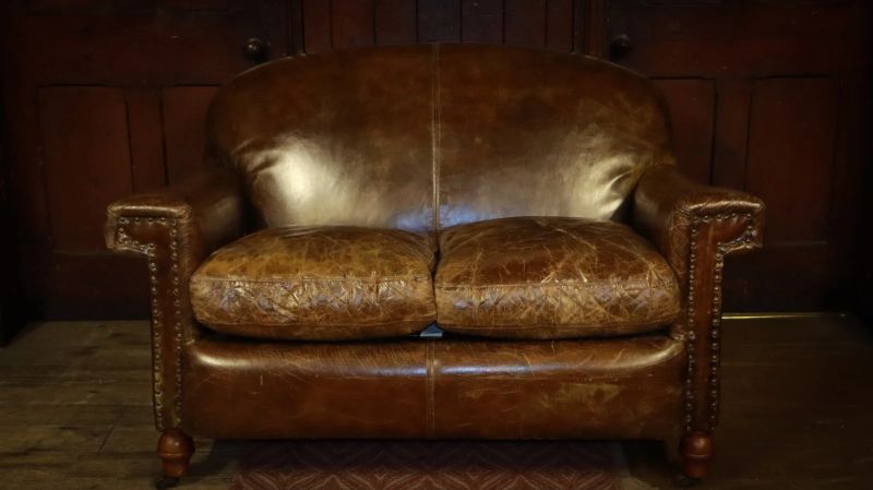 Truly Stunning Timothy Oulton Halo Leather Sofa Antique Whisky Tan Very Rare - Image 5