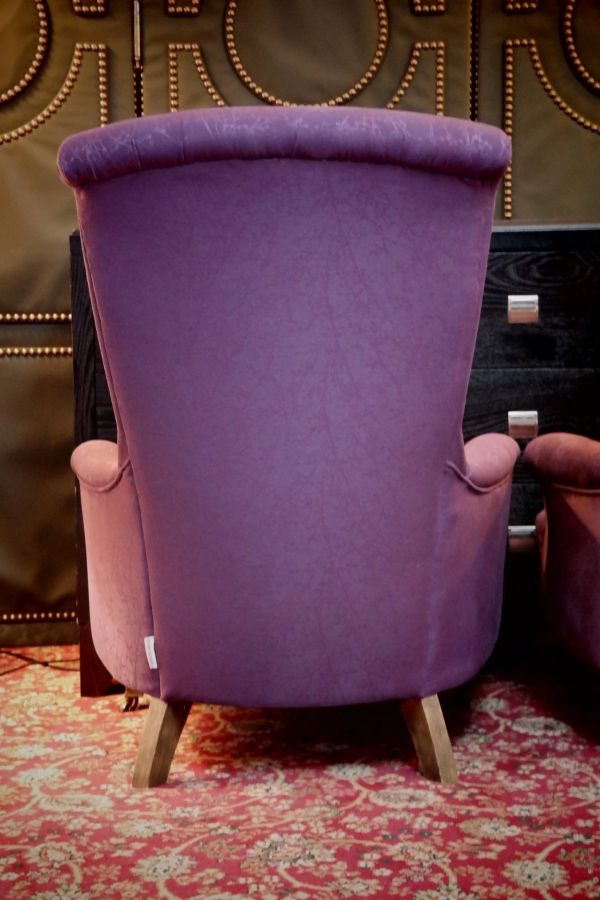 Superb Pair John Sankey Hawthorne Armchairs Library Fireside Club Amethyst - Image 15