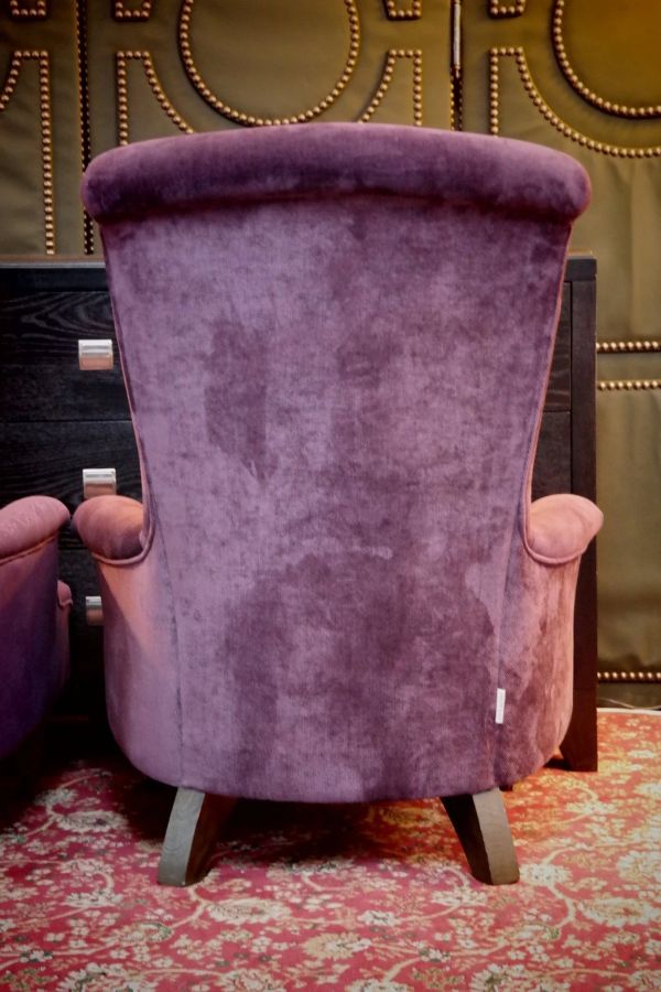 Superb Pair John Sankey Hawthorne Armchairs Library Fireside Club Amethyst - Image 14