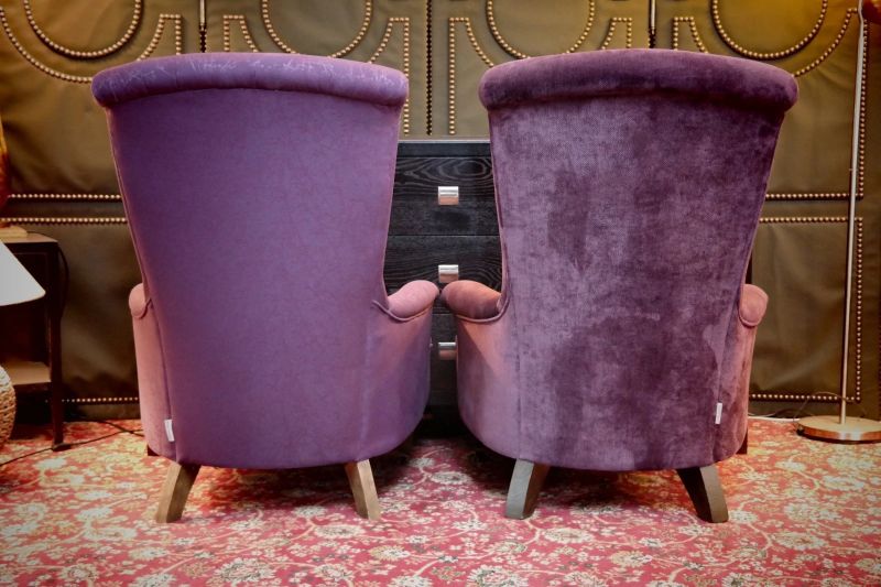 Superb Pair John Sankey Hawthorne Armchairs Library Fireside Club Amethyst - Image 8