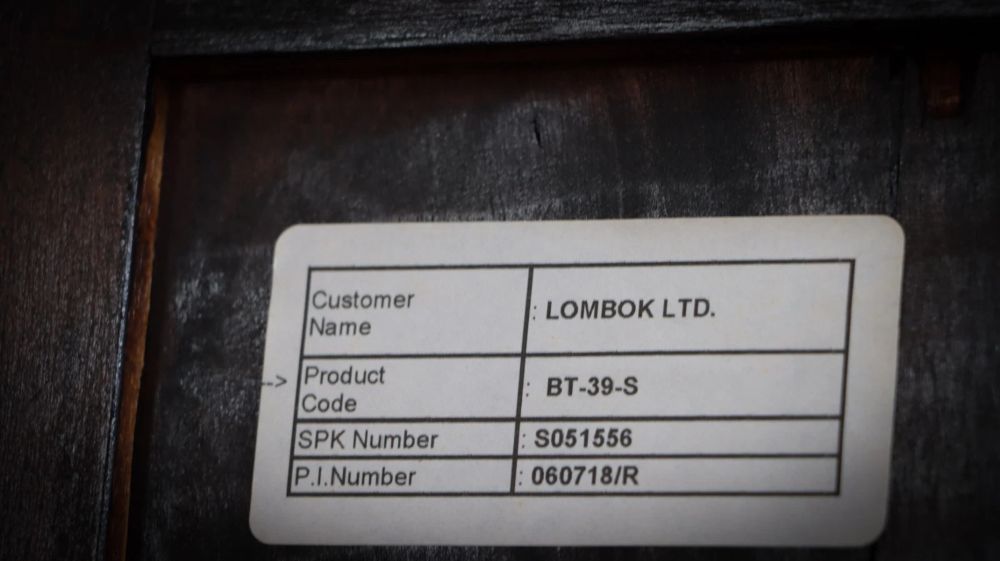 Pair Lombok Seba Bedside Tables Drawers Solid Indonesian Teak Mahogany Del - Image 11