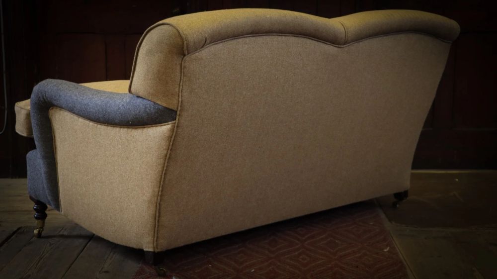 Pair George Smith Signature 2 Seater Sofas Harris Tweed Herringbone RRP £18000 - Image 15