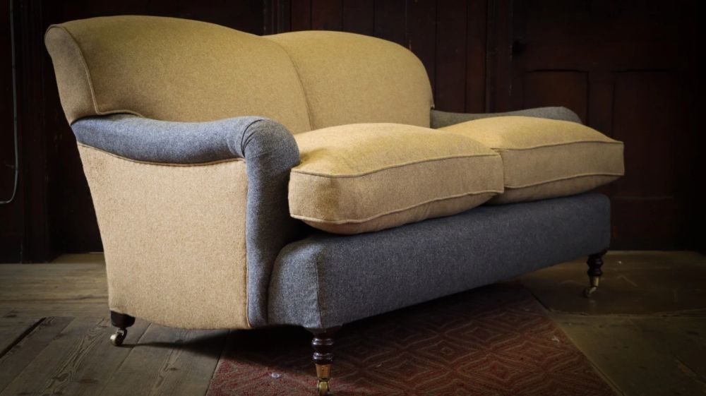 Pair George Smith Signature 2 Seater Sofas Harris Tweed Herringbone RRP £18000 - Image 10