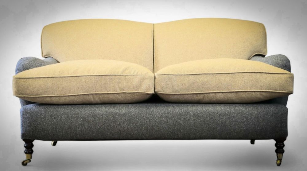 Pair George Smith Signature 2 Seater Sofas Harris Tweed Herringbone RRP £18000 - Image 22