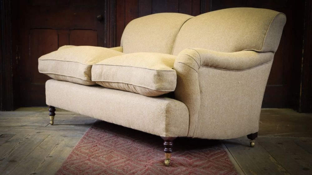 Pair George Smith Signature 2 Seater Sofas Harris Tweed Herringbone RRP £18000 - Image 18