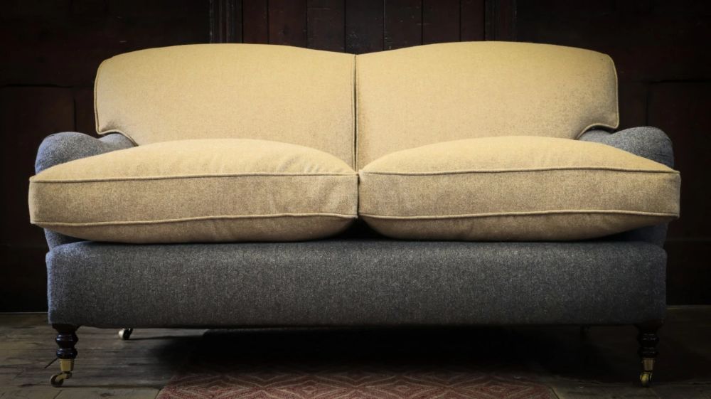 Pair George Smith Signature 2 Seater Sofas Harris Tweed Herringbone RRP £18000 - Image 16