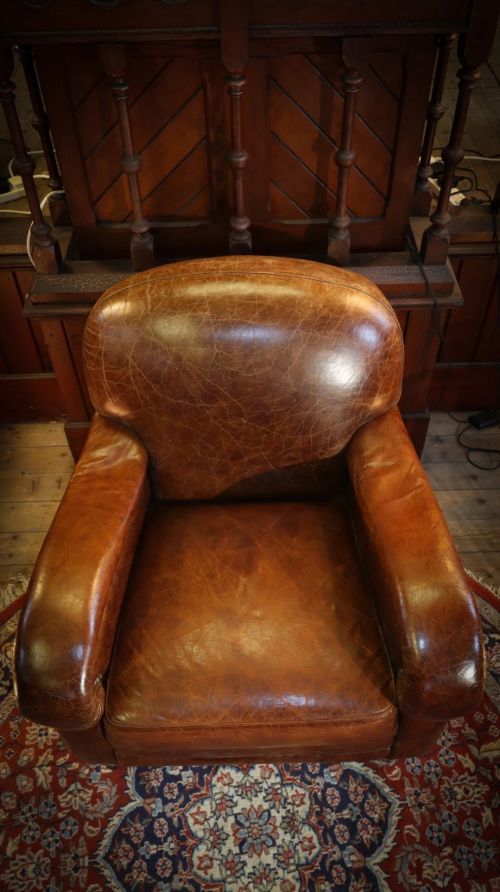 Stunning Timothy Oulton Balmoral Sofa With Leather Armchair Set Antique Whisky - Image 10