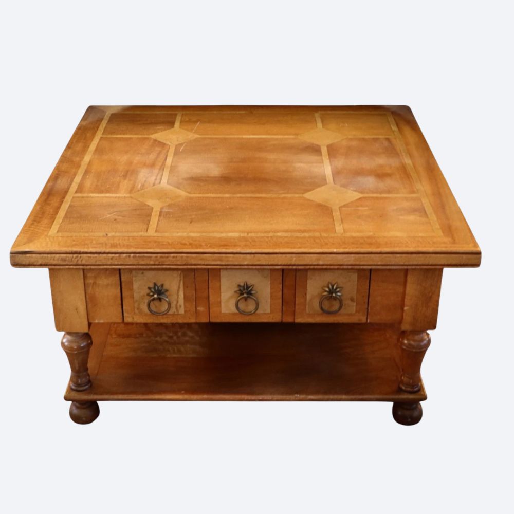Stunning Barker & Stonehouse Flagstone Coffee Table Drawers Table Fruitwood - Image 3