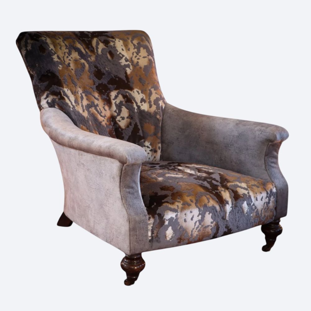 Stunning John Sankey Slipper Armchair Cosmos Velvet Dark Grey Club £5500 - Image 3