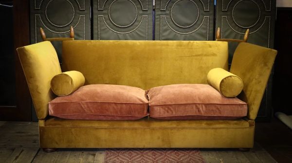 George Smith Tiplady 3 Seater Sofa Butterscotch & Salmon Velvet rrp£13000 - Image 5