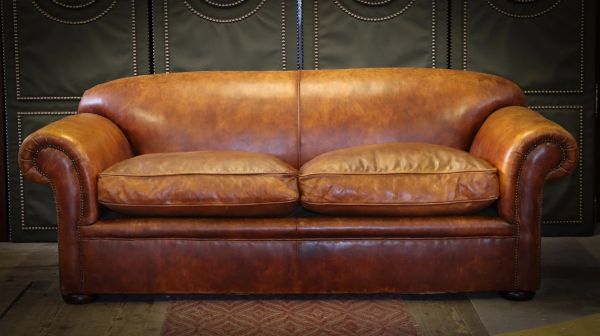 Stunning George Smith 2 Seater Large Leather Club Sofa Tan Rrp £10000 - Image 3