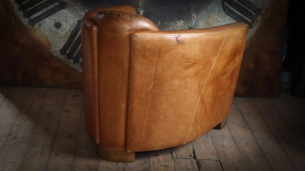 Timothy Oulton Halo Mars Aviator Rocket Leather Club Armchair Buck'dn Brok'n - Image 3
