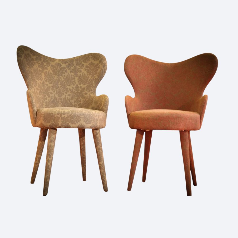 Superb Pair La Fibule Paris Kay Armchairs in Gorgeous Baroque Patterend fabric - Image 3