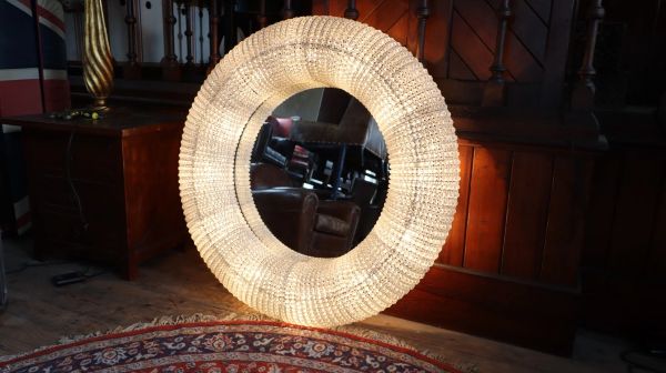 Stunning Timothy Oulton Saturn Mirror Wall Light Crystal Glass Rrp£5000 - Image 4