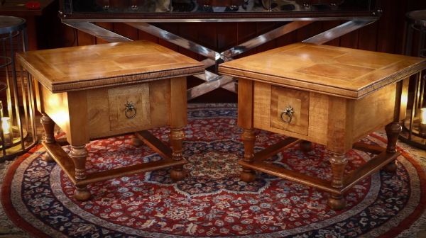 Stunning Pair Barker And Stonehouse Flagstone Bedside Tables Side Tables Wood - Image 4