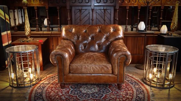 Stunning Timothy Oulton Heritage Cigar Club Leather Armchair Antique Whisky - Image 8