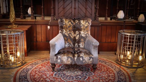 Stunning John Sankey Slipper Armchair Cosmos Velvet Dark Grey Club £5500 - Image 4