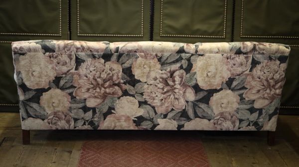 Stunning George Smith Howard Sons Style 3 Seater Elegant Sofa Floral Velvet - Image 4
