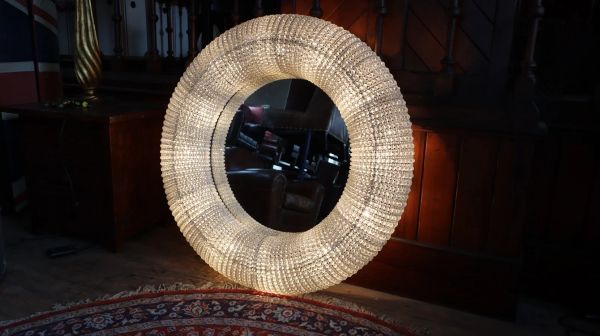 Stunning Timothy Oulton Saturn Mirror Wall Light Crystal Glass Rrp£5000 - Image 5