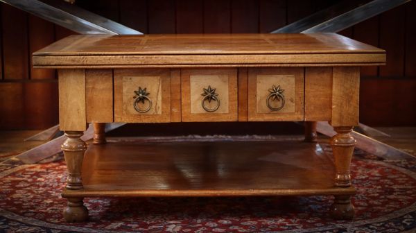 Stunning Barker & Stonehouse Flagstone Coffee Table Drawers Table Fruitwood - Image 5