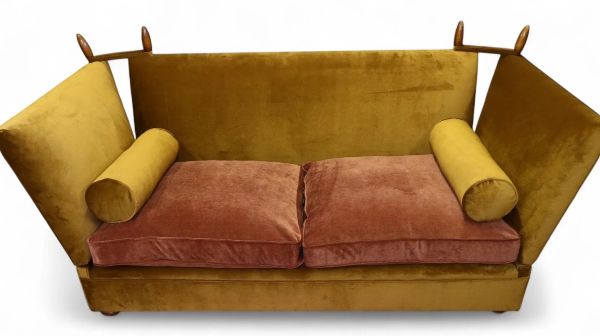 George Smith Tiplady 3 Seater Sofa Butterscotch & Salmon Velvet rrp£13000 - Image 4