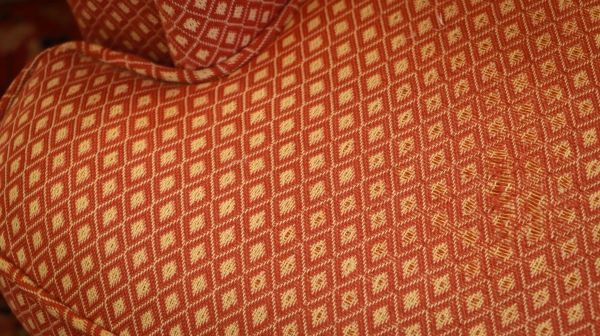 Superb Pair Broyhill Vintage Recliner Armchairs In Coral Fabric Del - Image 5