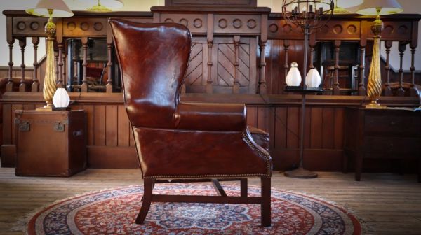 Superb Timothy Oulton Halo Lincoln Club Cigar Leather Armchair Antique Whisky - Image 11