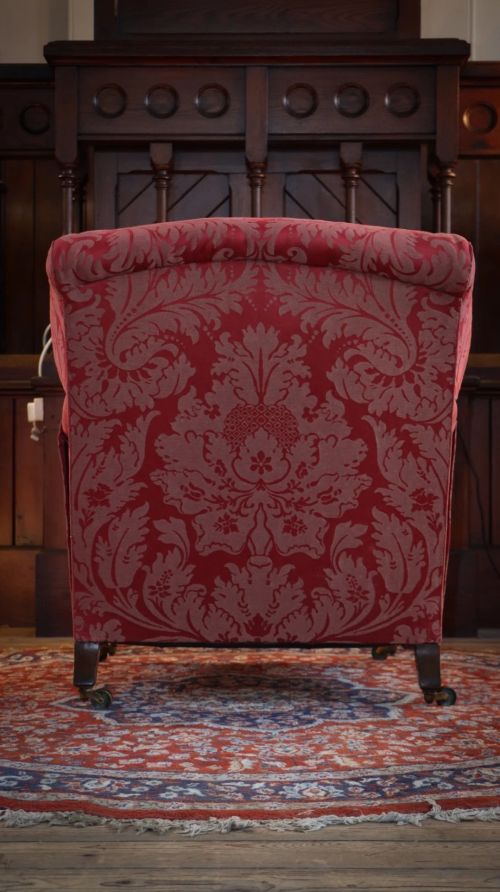Howard & Sons Bridgewater armchair In Damask Fabric - Image 6