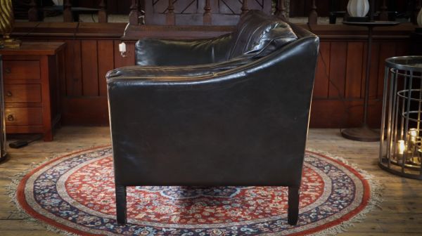 Stunning Timothy Oulton Halo Reggio 2 Seater Leather Sofa Destroyed Black - Image 14