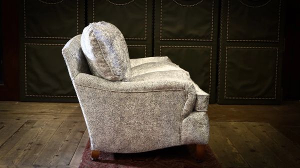 George Smith Standard Arm Cushion Back Small 2 Seater Sofa Shimmering Velvet - Image 8