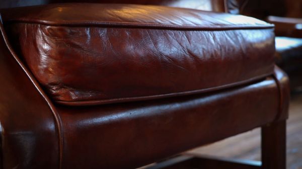 Superb Timothy Oulton Halo Lincoln Club Cigar Leather Armchair Antique Whisky - Image 7
